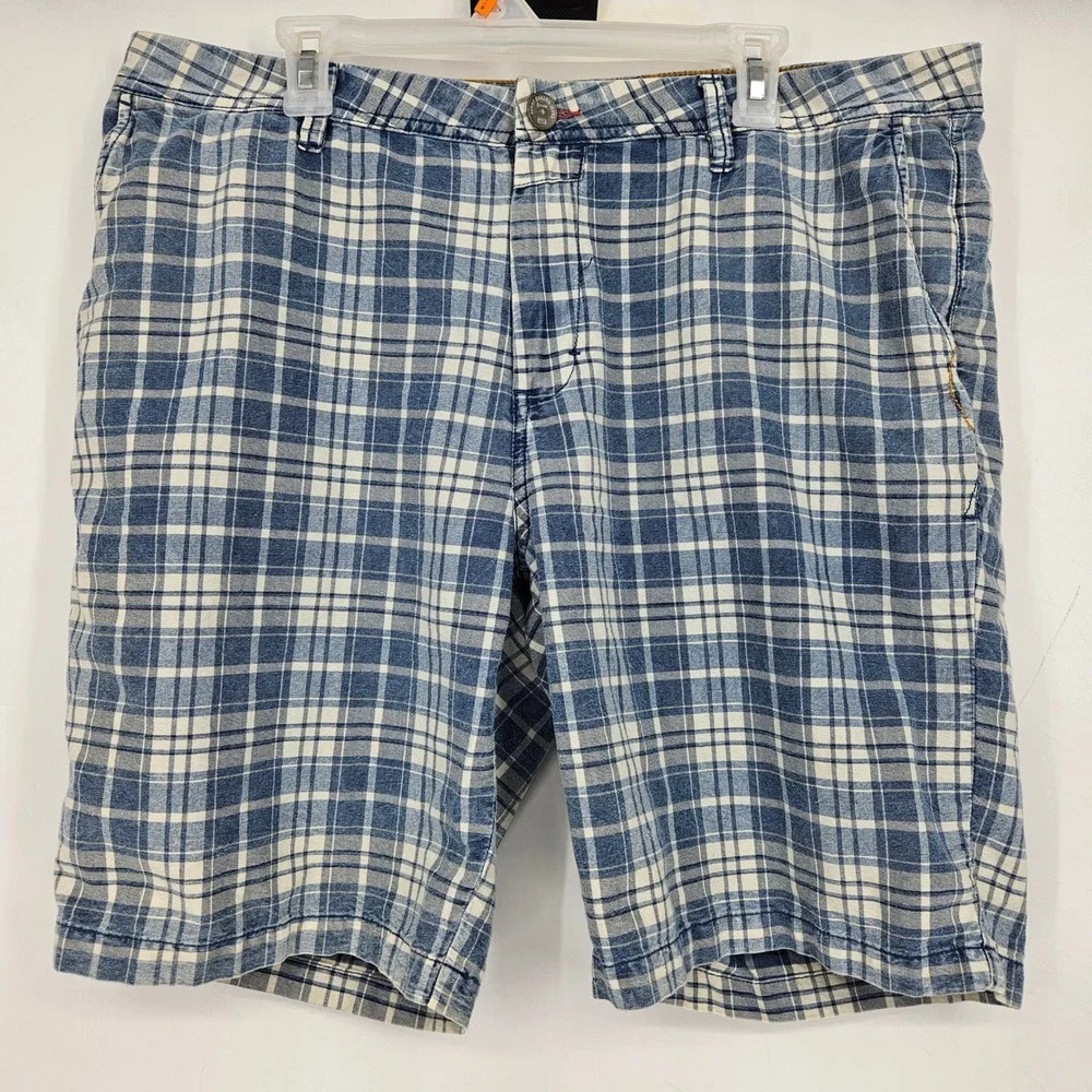 Tommy Bahama Shorts Mens 38 Plaid Casual Blue White Preppy‎ Casual