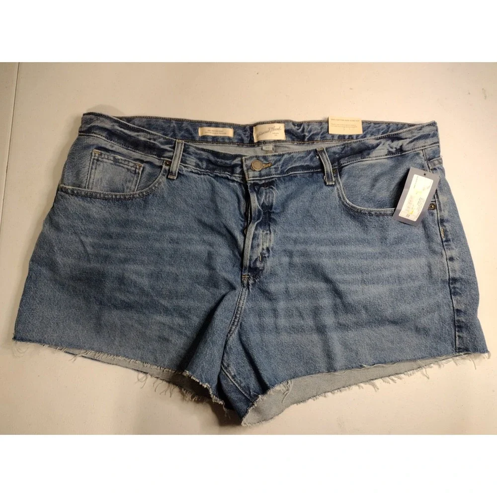 Universal Thread‎ Womens 22 Mid Rise 90s Baggy Denim Shorts Blue Cotton