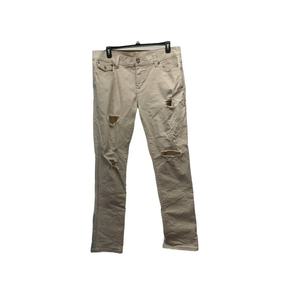 True Religion Geno Relaxed Slim Cream Pants 38 Waist 40 Length 33