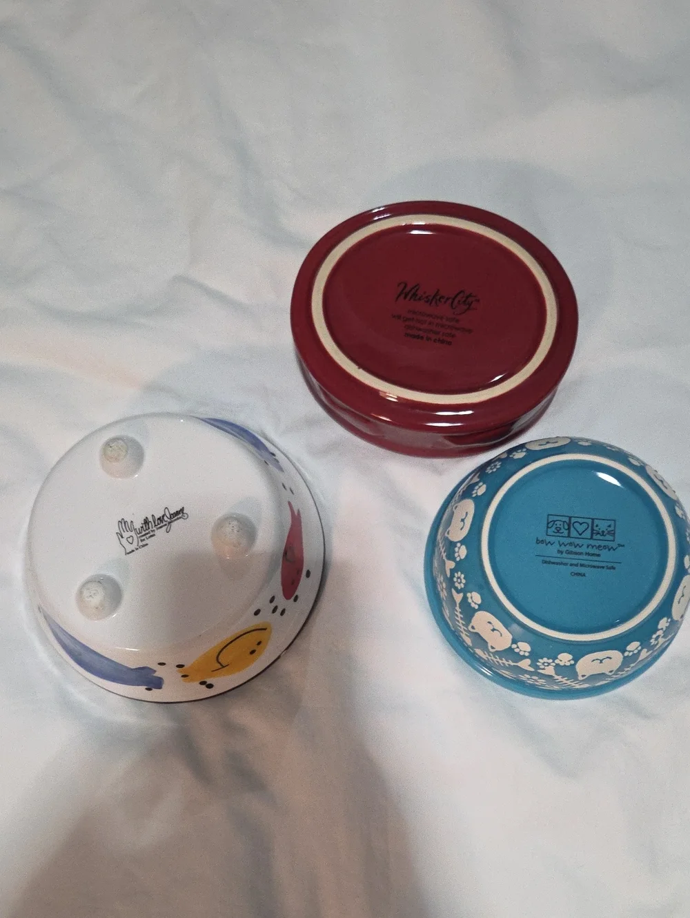 Bow Wow Meow, Whisker City, whimsical bowls