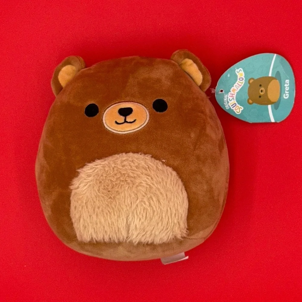 Squishmallows‎ Greta Brown Bear Plush Toy NWT Ships next biz day .