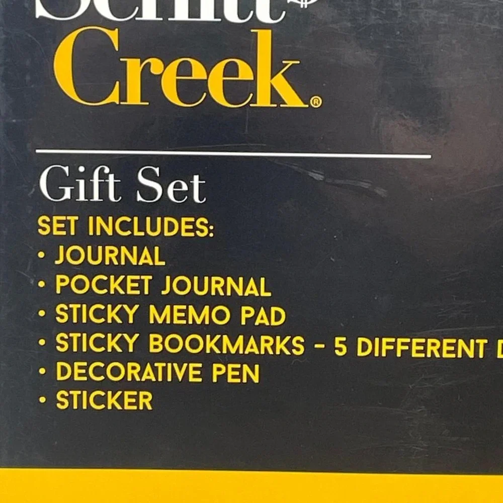 Schitt's Creek Stationery Gift Set Journal Pen Sticky Notes Rosebud Motel NIB