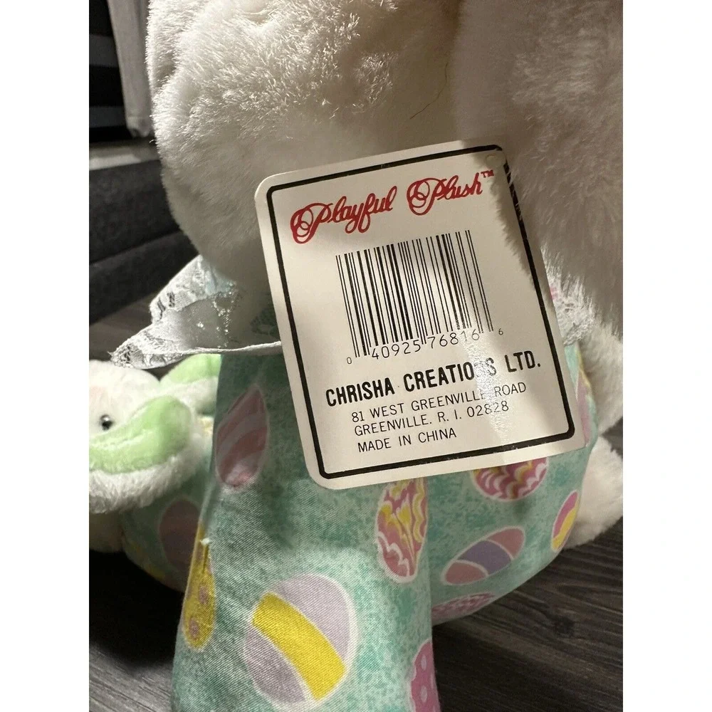 Playful Plush Chrisha Easter Bunny Rabbit Stuffed Animal W/Bunny‎ Slippers TAGS
