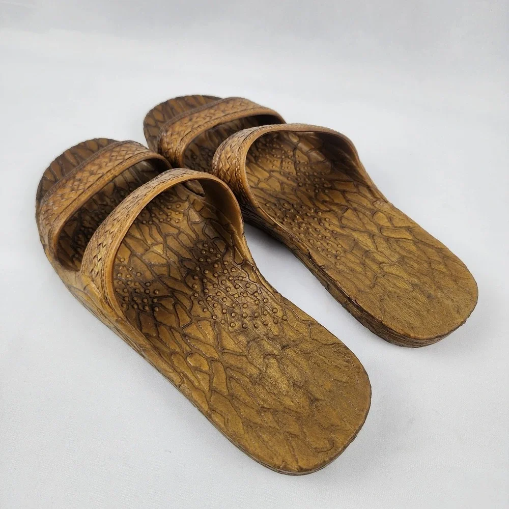 Pali Hawaii‎ Colored Jandal in Light Brown Mens Size 10 Made in Taiwan