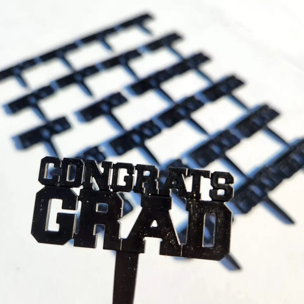 24 Congrats Grad Graduation Cupcake Cake Toppers Picks New Party Supplies DIY