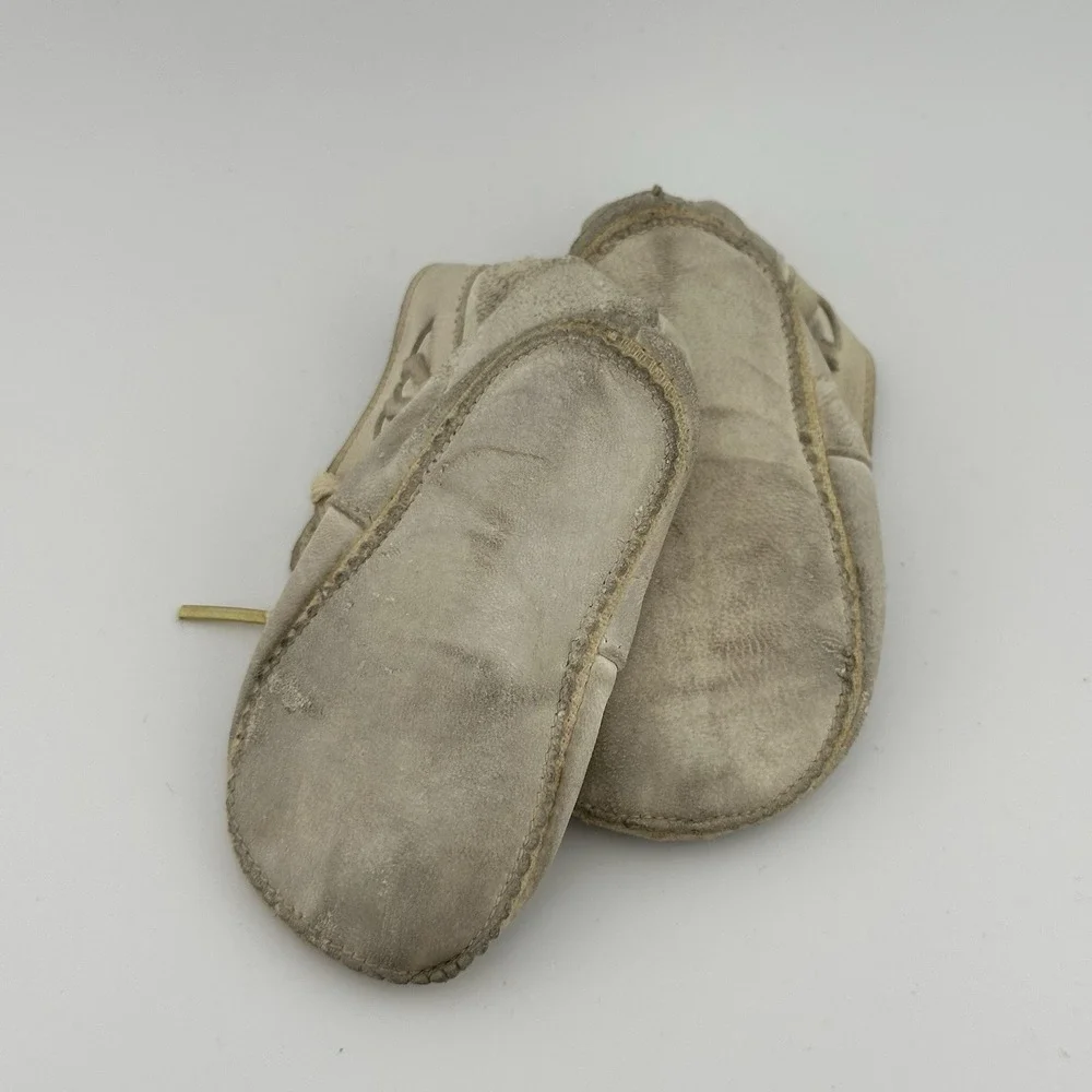 Vtg Baby Shoes Lot White Leather Infant First Walker Shoes 1920s–50s Tiny Titan+
