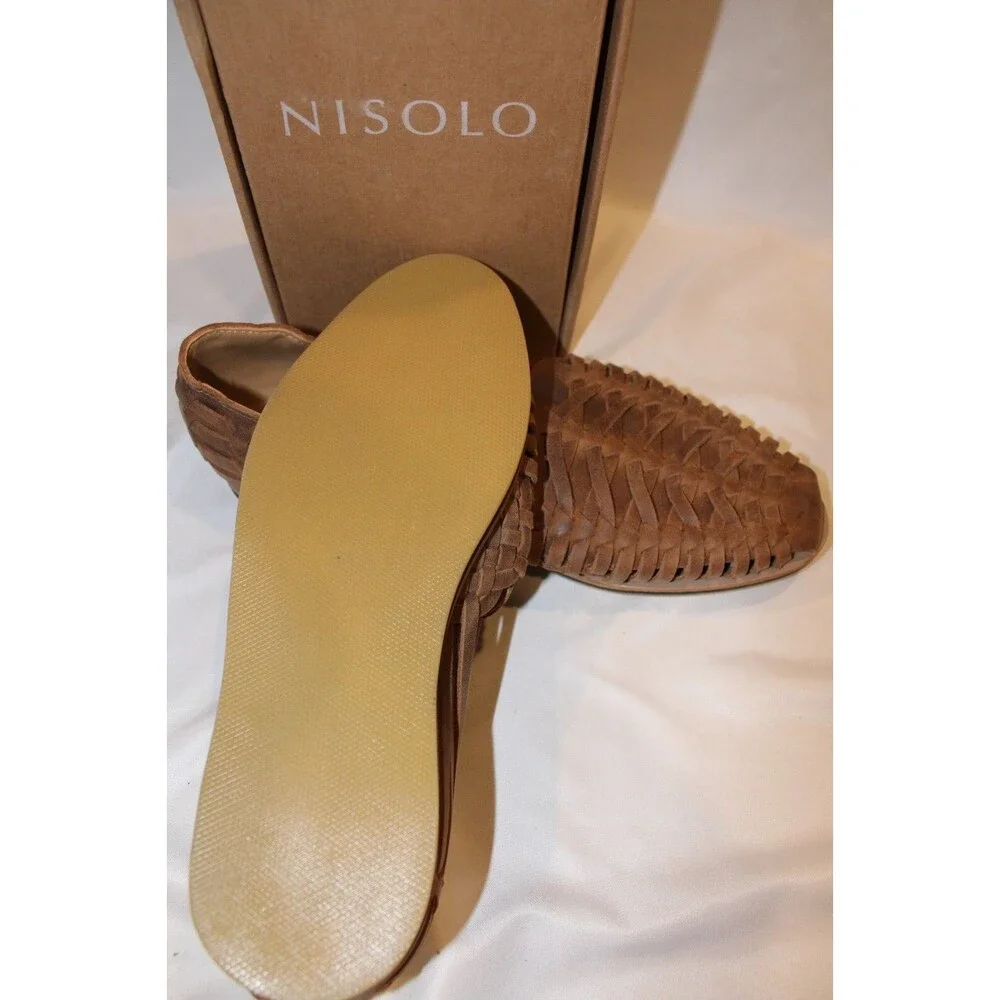 Nisolo Leather Sandal Huarache Men's TOBACCO BROWN NIB SZ 13 MSRP $150