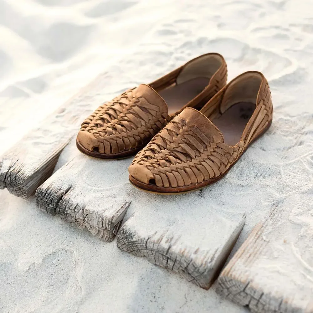 Nisolo Leather Sandal Huarache Men's TOBACCO BROWN NIB SZ 13 MSRP $150