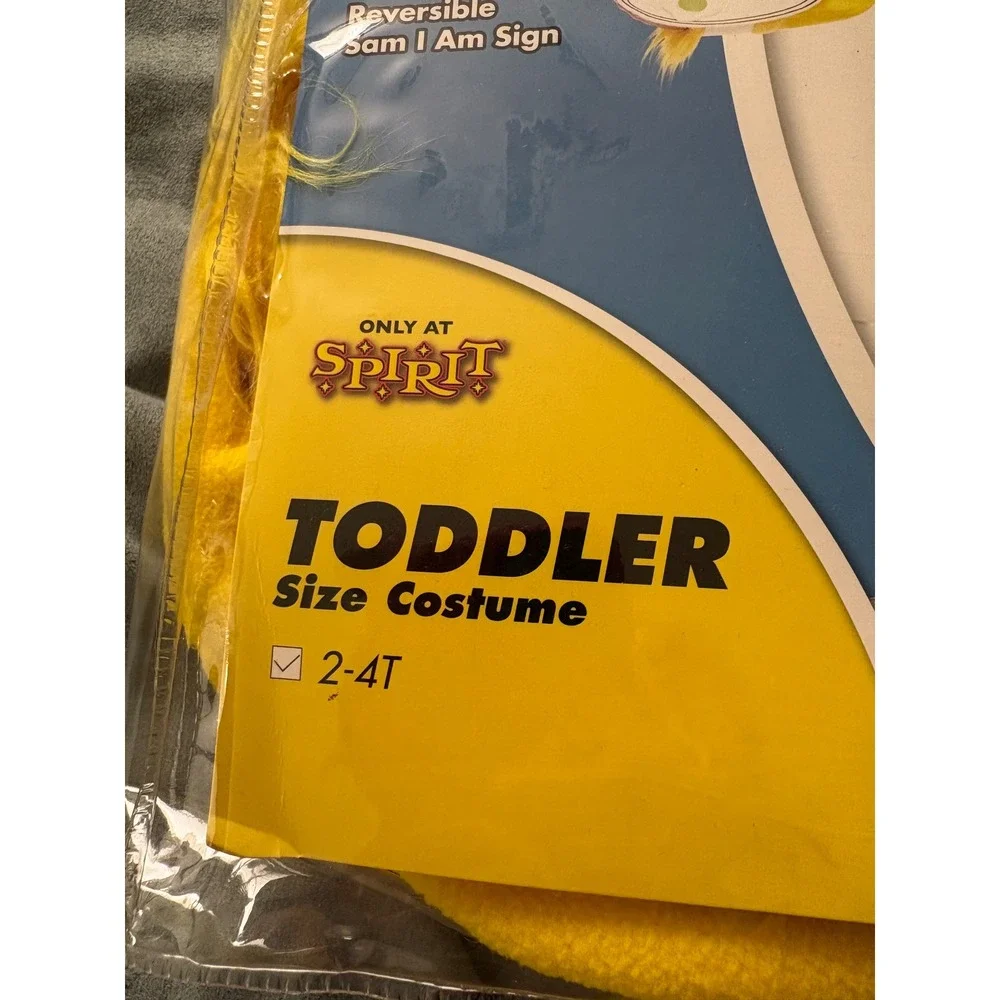 Dr. Seuss Sam‎ I Am Toddler 2-4T Yellow New Green Eggs and Ham Costume Halloween