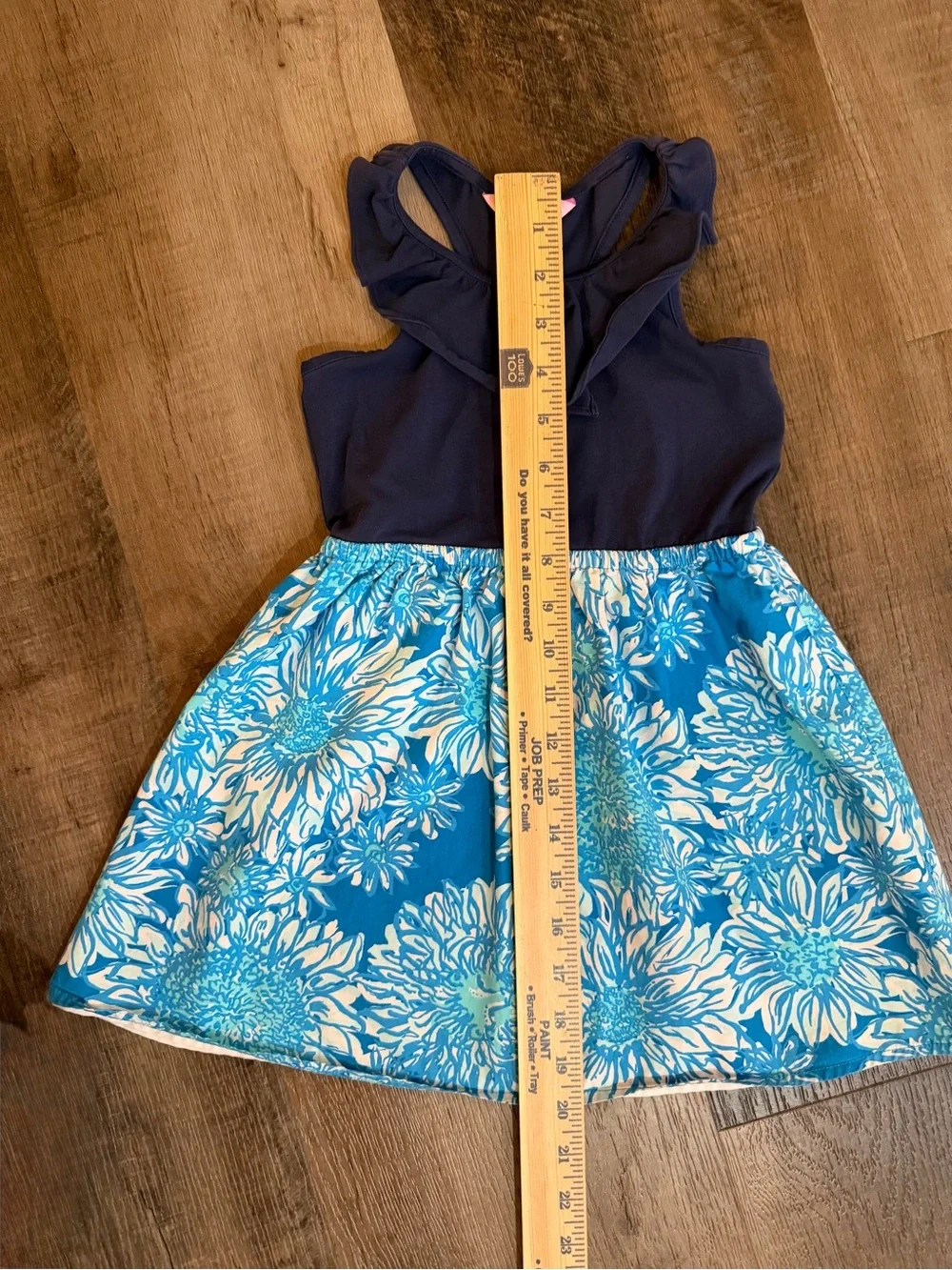 Lilly Pulitzer Girls Dress Size Small 4/5 Lion Floral Blue White