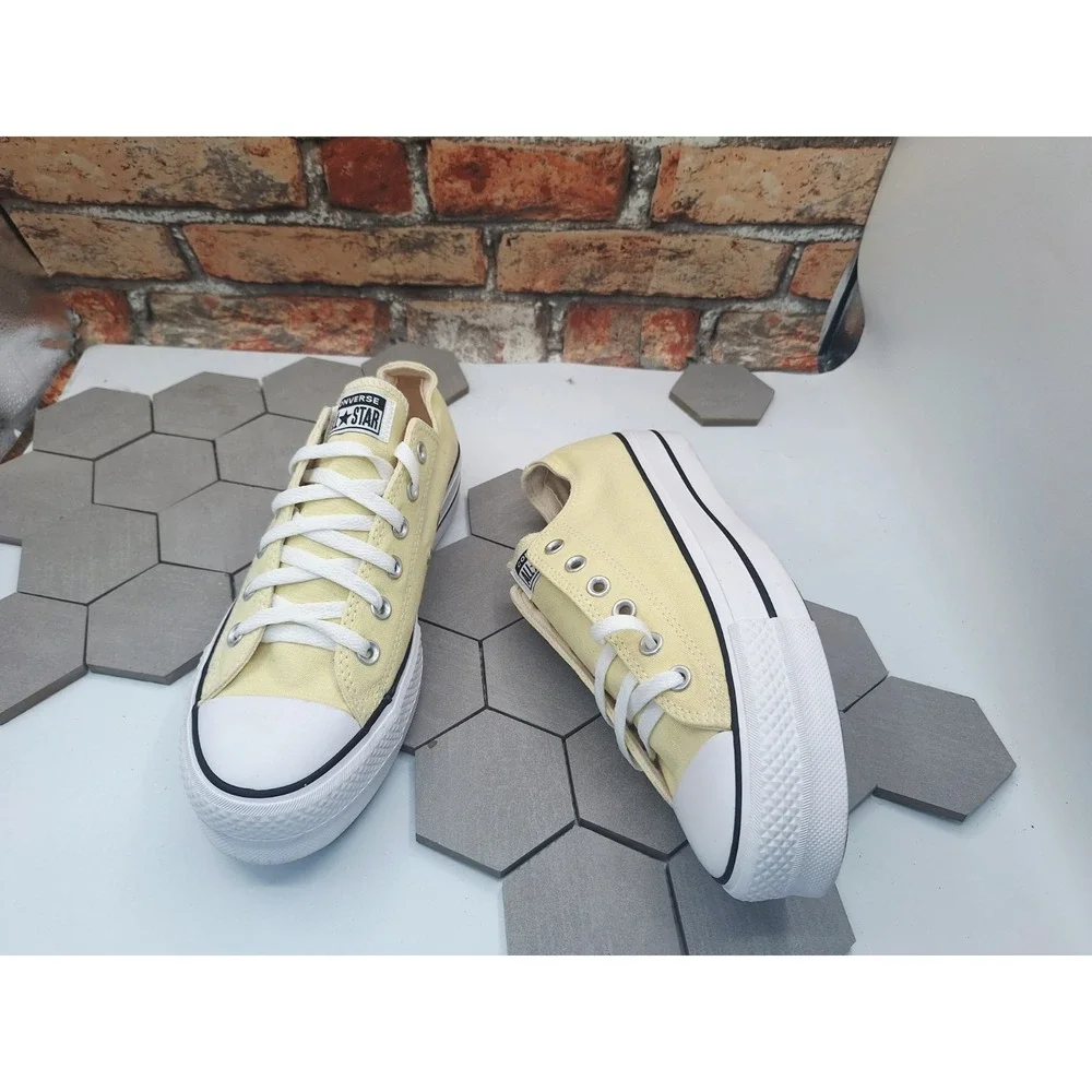 Converse All Star Platform Lift Low Butter Yellow Women Sz 9.5 Sneakers 2022 NIB