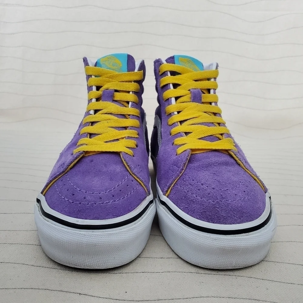 Vans Womens Lisa Simpson for President High Top Purple Suede Shoes Sneakers Sz 5