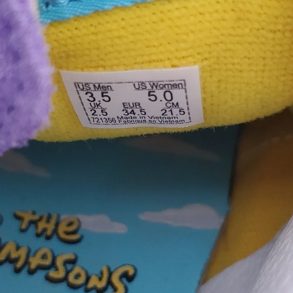 Vans Womens Lisa Simpson for President High Top Purple Suede Shoes Sneakers Sz 5