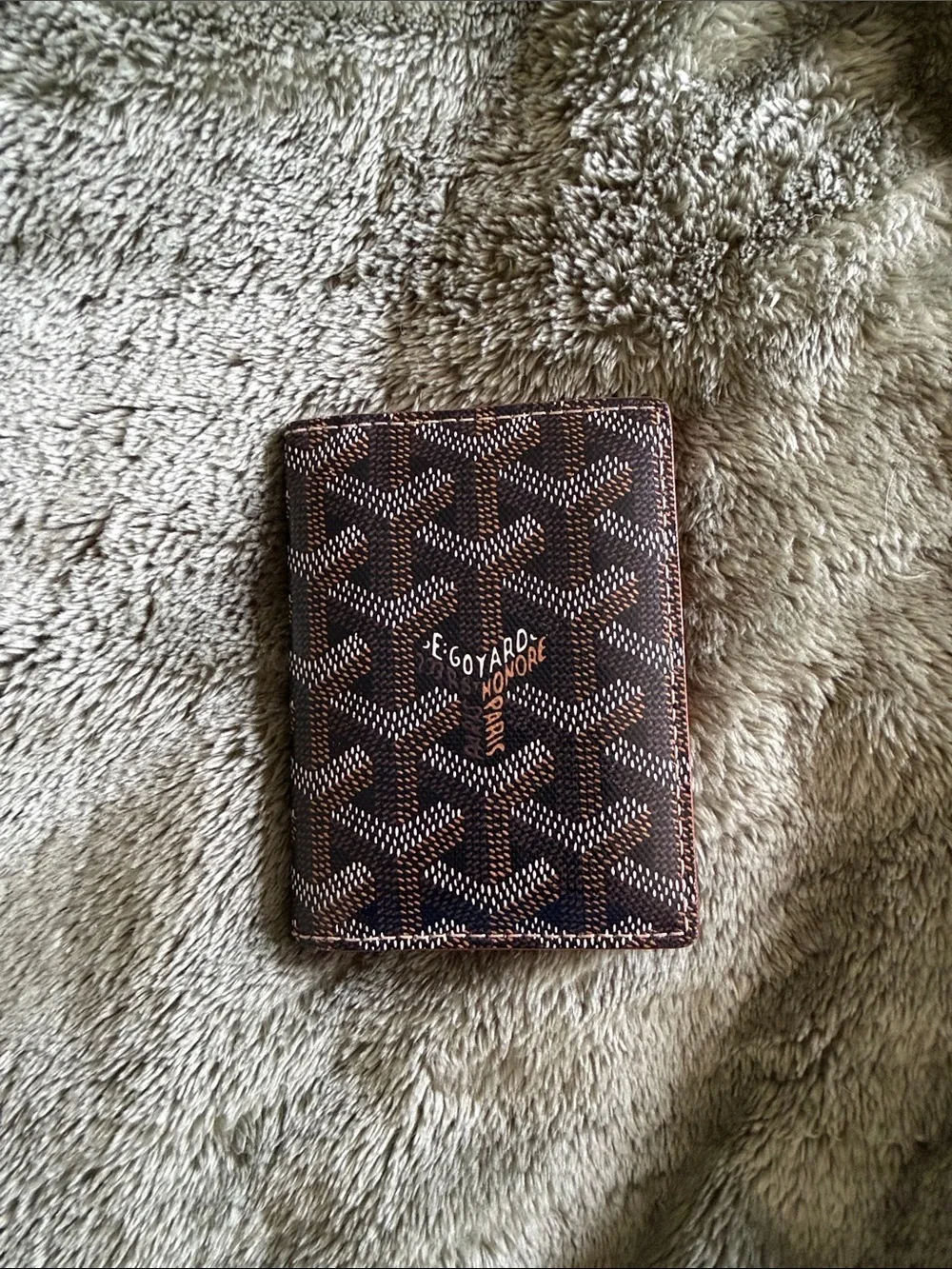 Goyard Brown & Tan Patterned Card Holder