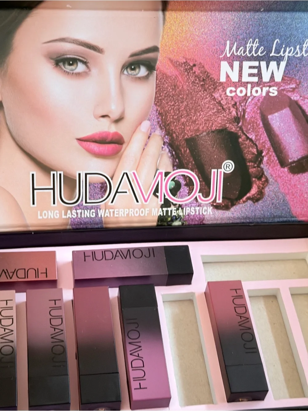 Hudamoji Long-Lasting Matte Lipstick Set - Pink Shades