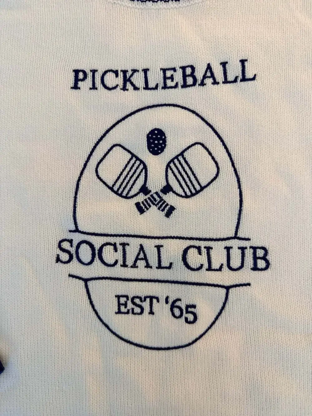 Sincerely Jules Pickleball Social Club Cropped Knit Sweater Size Small Preppy