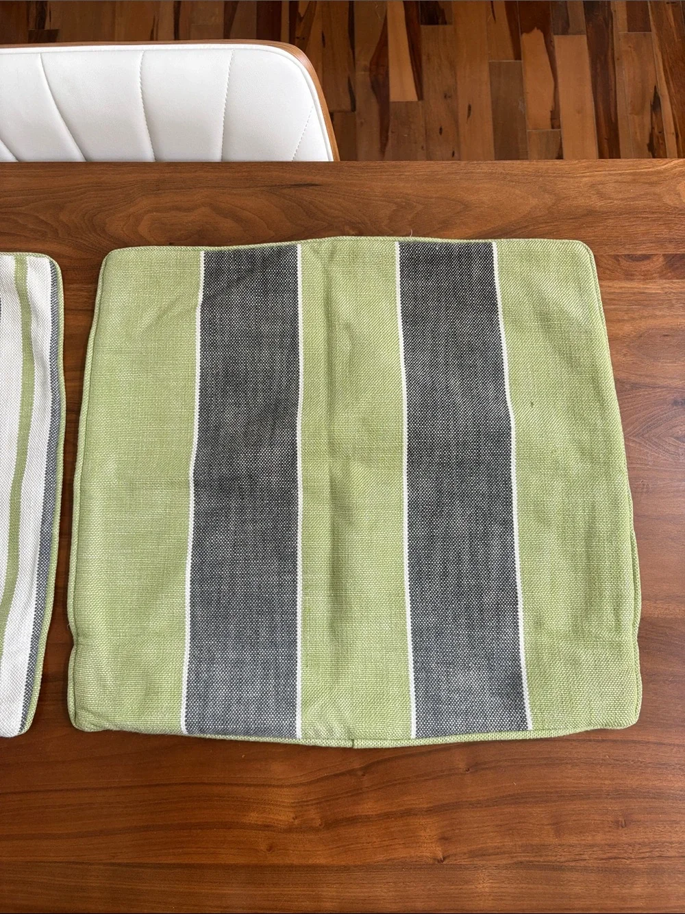 Restoration Hardware Cotton Striped Pillow Covers 20x20 Zip Closure