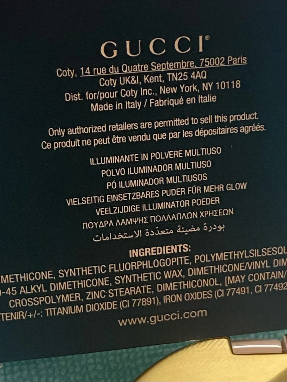 Gucci luxurious highlighter