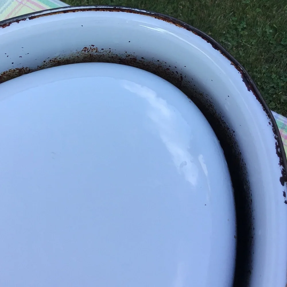 Vintage enamelware roaster