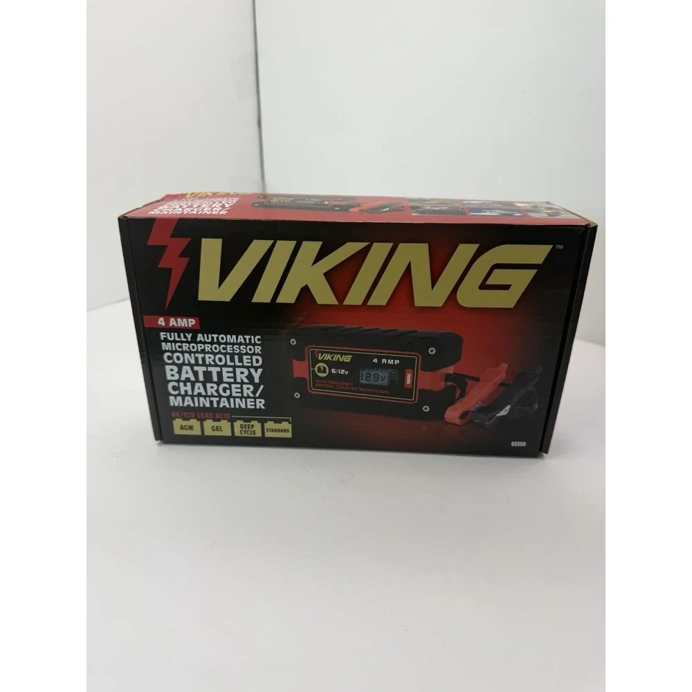 Viking 63350 4 Amp Fully Automatic Microprocessor Controlled Battery Charger