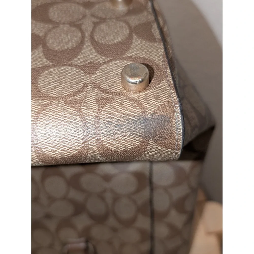 Coach Avary Tote Signature Canvas Leather Tote F48630