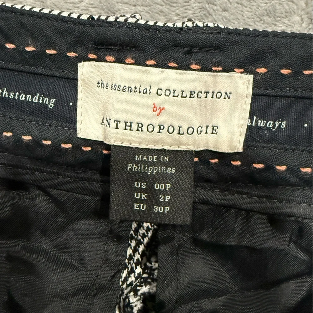 ~Anthropologie Black/White Houndstooth Trousers