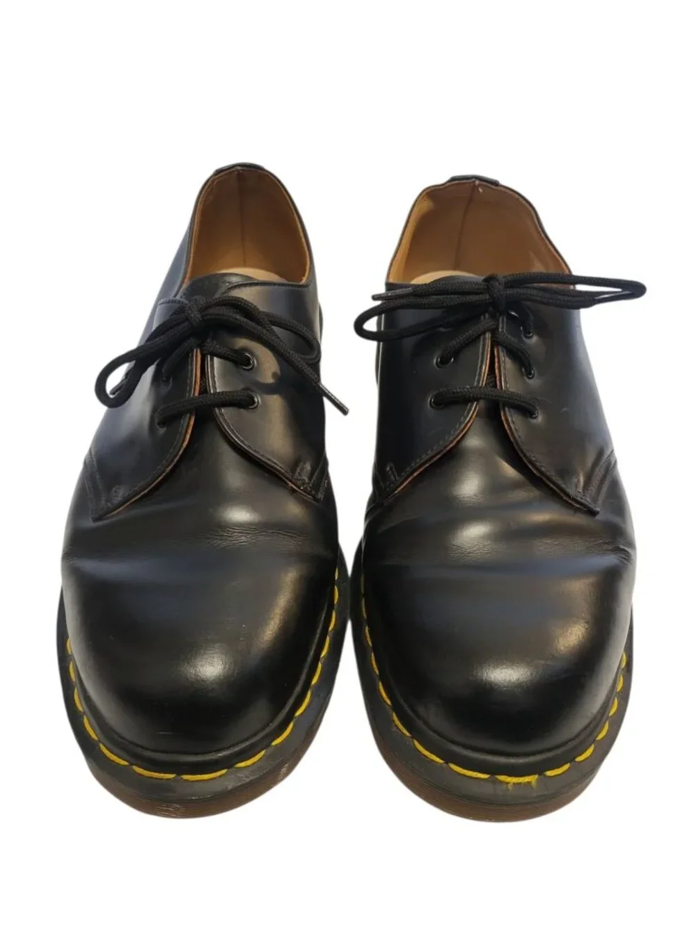 Vintage Dr. Martens 1461 Gibson Shoe Made In England Black Leather Oxford