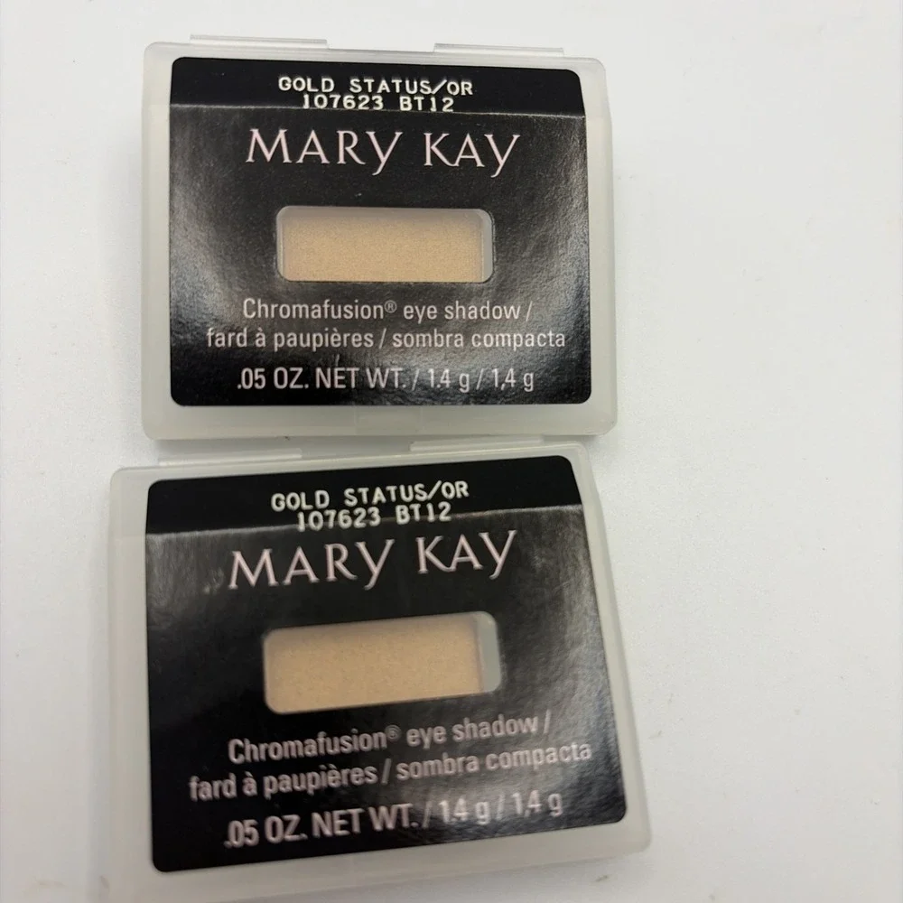 Mary Kay CHROMAFUSION EYE SHADOW 0.05 Oz Gold Status 107623 Lot Of 2 New