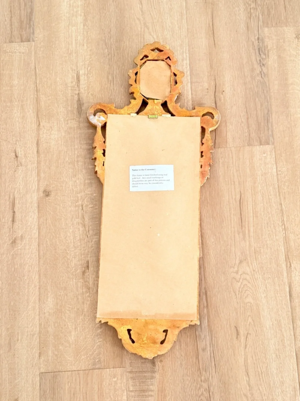 Vintage Wall Mirror Neoclassical Gilt‎ Carved Wood Real Gold Leaf Hand Finished