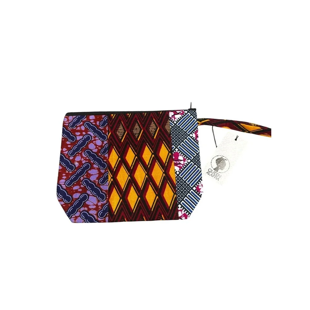 Queen Alaffia Make Up Bag/Pouch Multicolor Made in TOGO NWT