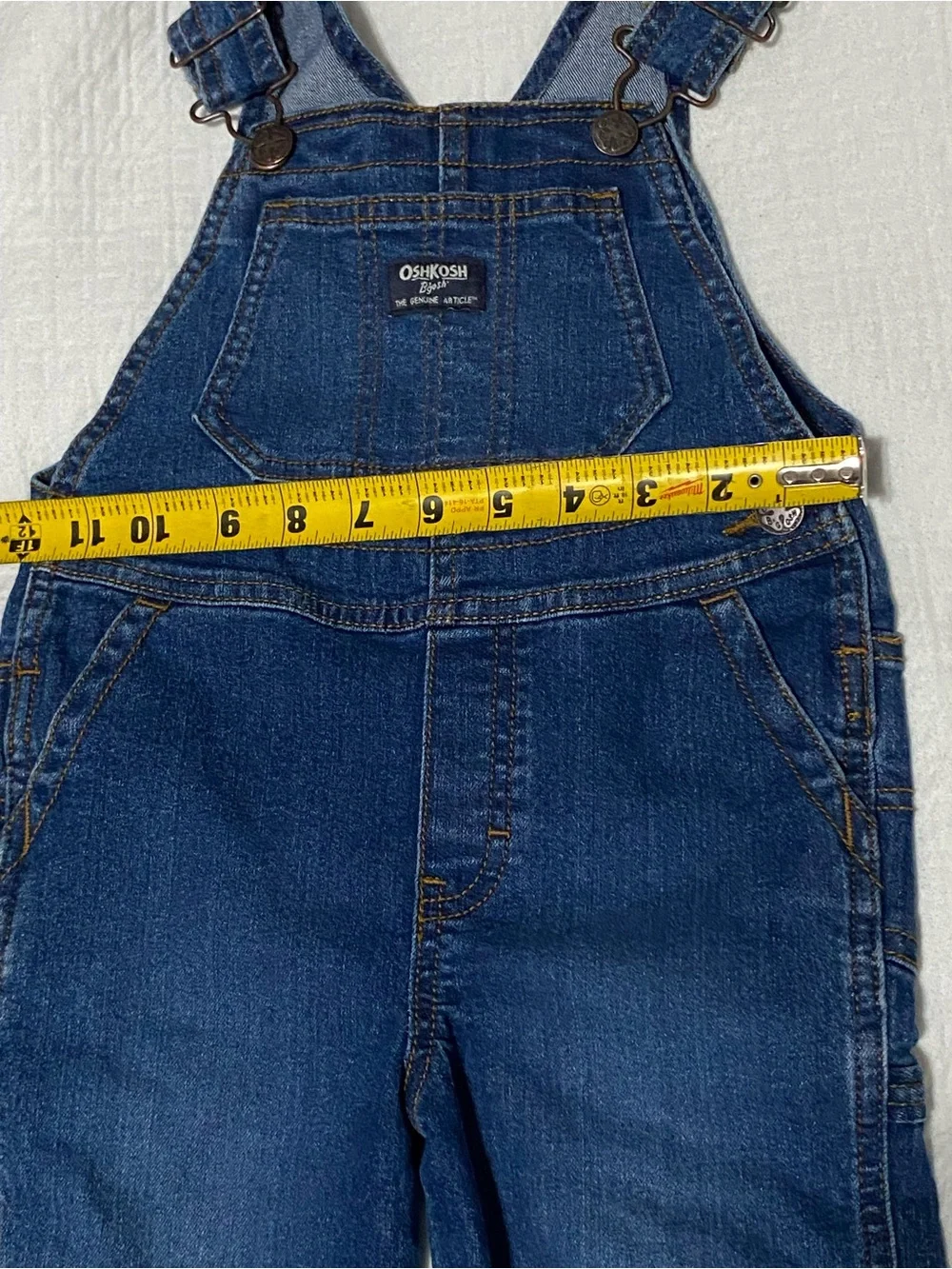 OshKosh B’gosh Toddler Denim Overalls 3T Blue Jean Vestbak Kids
