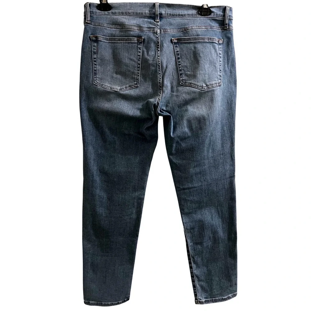 FRAME Le‎ High Straight Jeans Quirky Wash Blue Stretch Denim Size 31 Preppy Chic