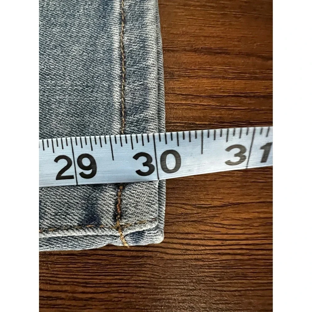 FRAME Le‎ High Straight Jeans Quirky Wash Blue Stretch Denim Size 31 Preppy Chic