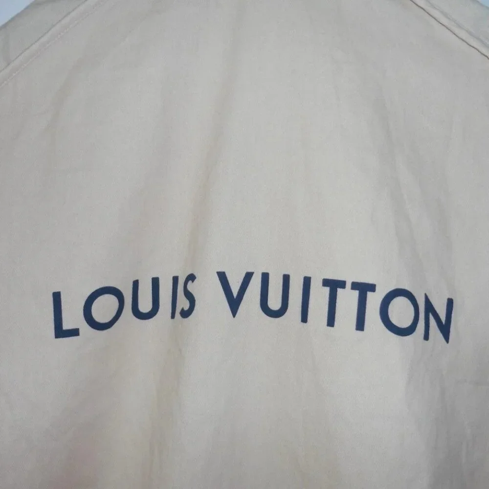 LOUIS VUITTON Ivory Fabric Garment Travel Bag Dust Cover Approx. 44