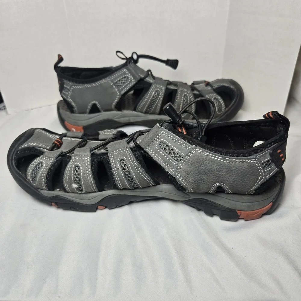Eddie Bauer Troy Leather Sport Closed Toe Bungee Sandals Mens 11 Gorpcore Hiking
