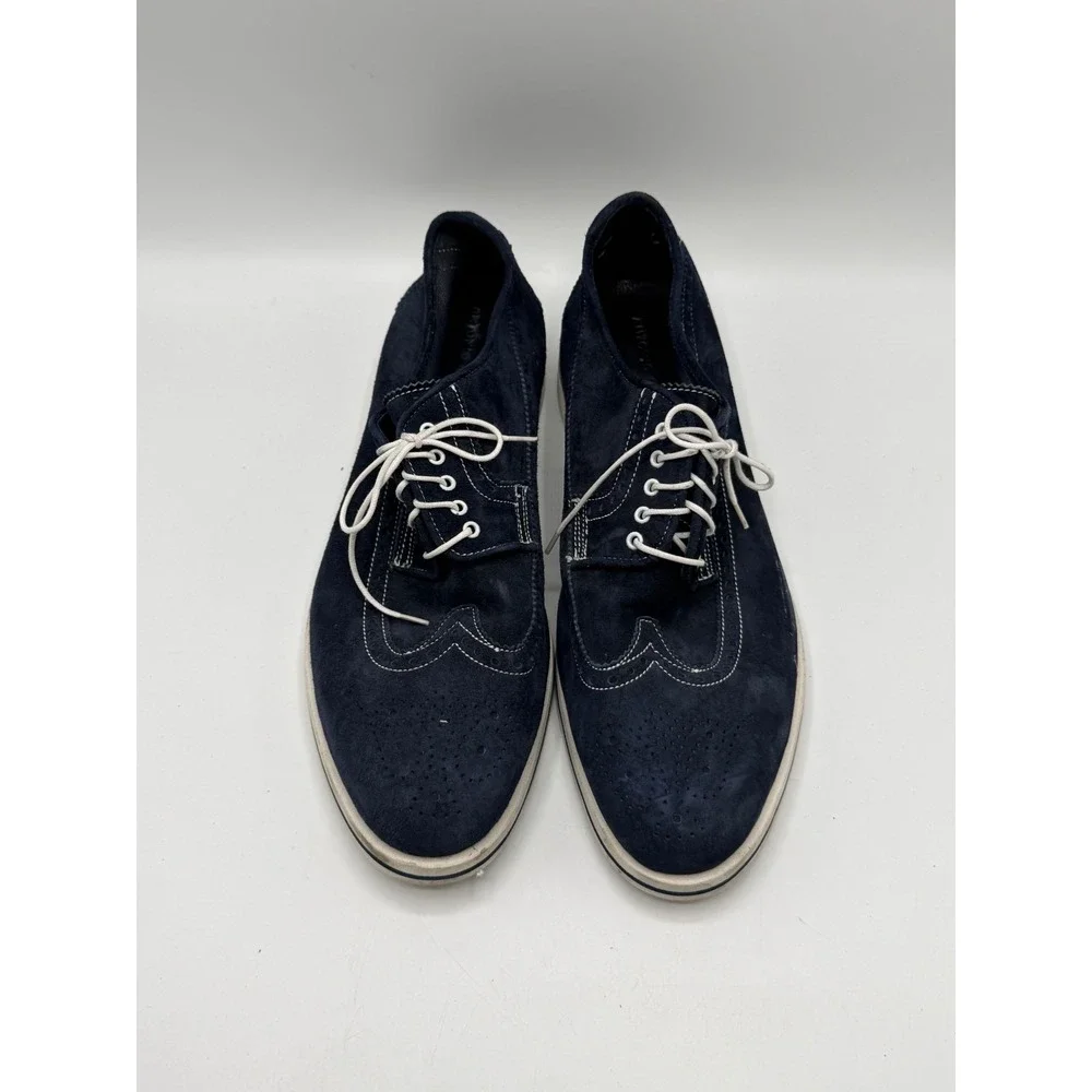 Antonio Maurizi 6833 Wingtip Navy Suede Mens Size 12 EU 45 No Box
