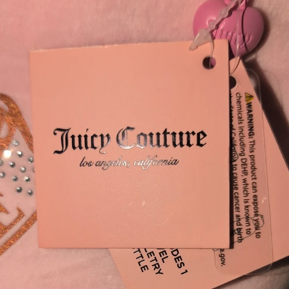 Juicy Couture Pink and Brown Cosmetic Case NWT