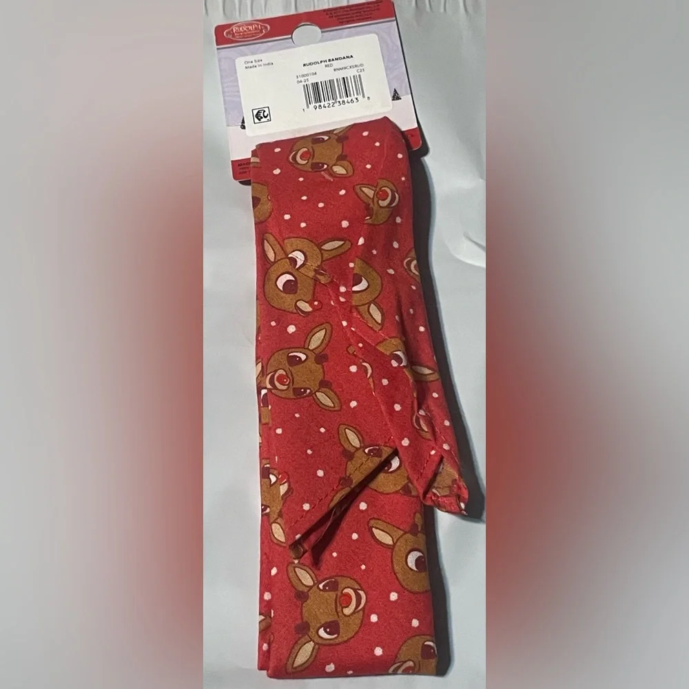 🔴 3/$12 Red Rudolph Reindeer Bandana!‎ NEW!