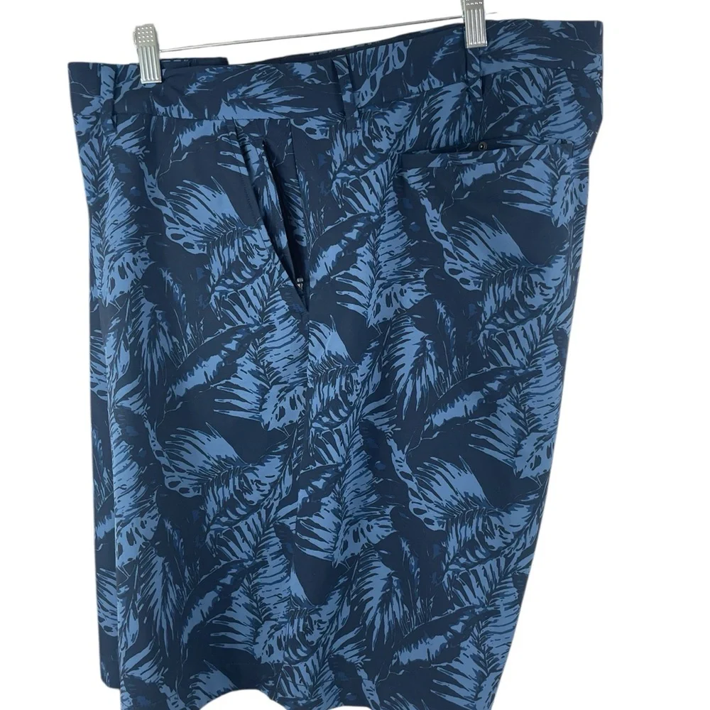 Nautica Mens Navy Nav‎ Tech Flat Front Shorts, 46W BG