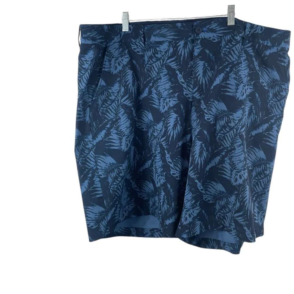 Nautica Mens Navy Nav‎ Tech Flat Front Shorts, 46W BG