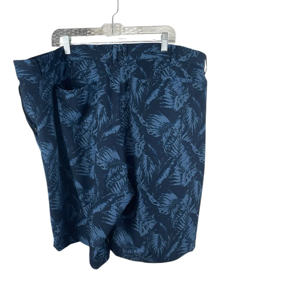 Nautica Mens Navy Nav‎ Tech Flat Front Shorts, 46W BG