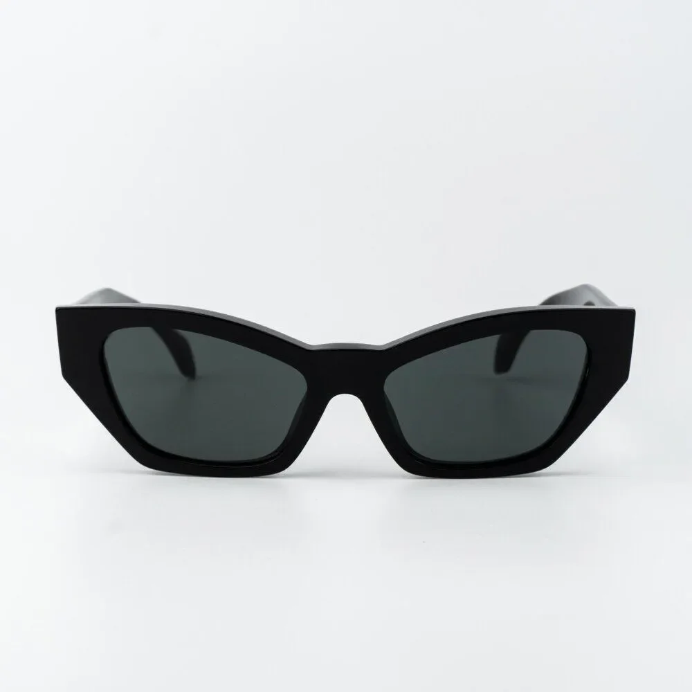 Versace Women Sunglasses Black Grey Cat Eye VE4488U GB1/87 NEW AUTHENTIC