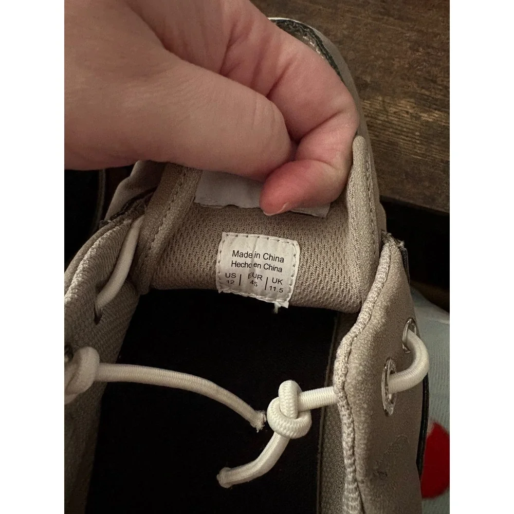 Madden by Steve Madden Mens Grey Brown Boat Shoe Sneaker Ortholite Size 12