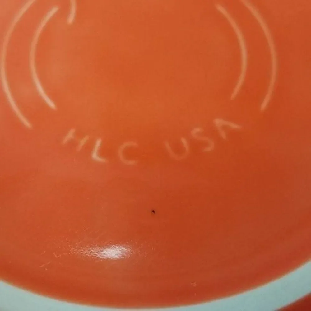 Fiestaware Fiesta Bowl Large CLASSIC RIM Dish Poppy Orange CONTAINER CERAMIC