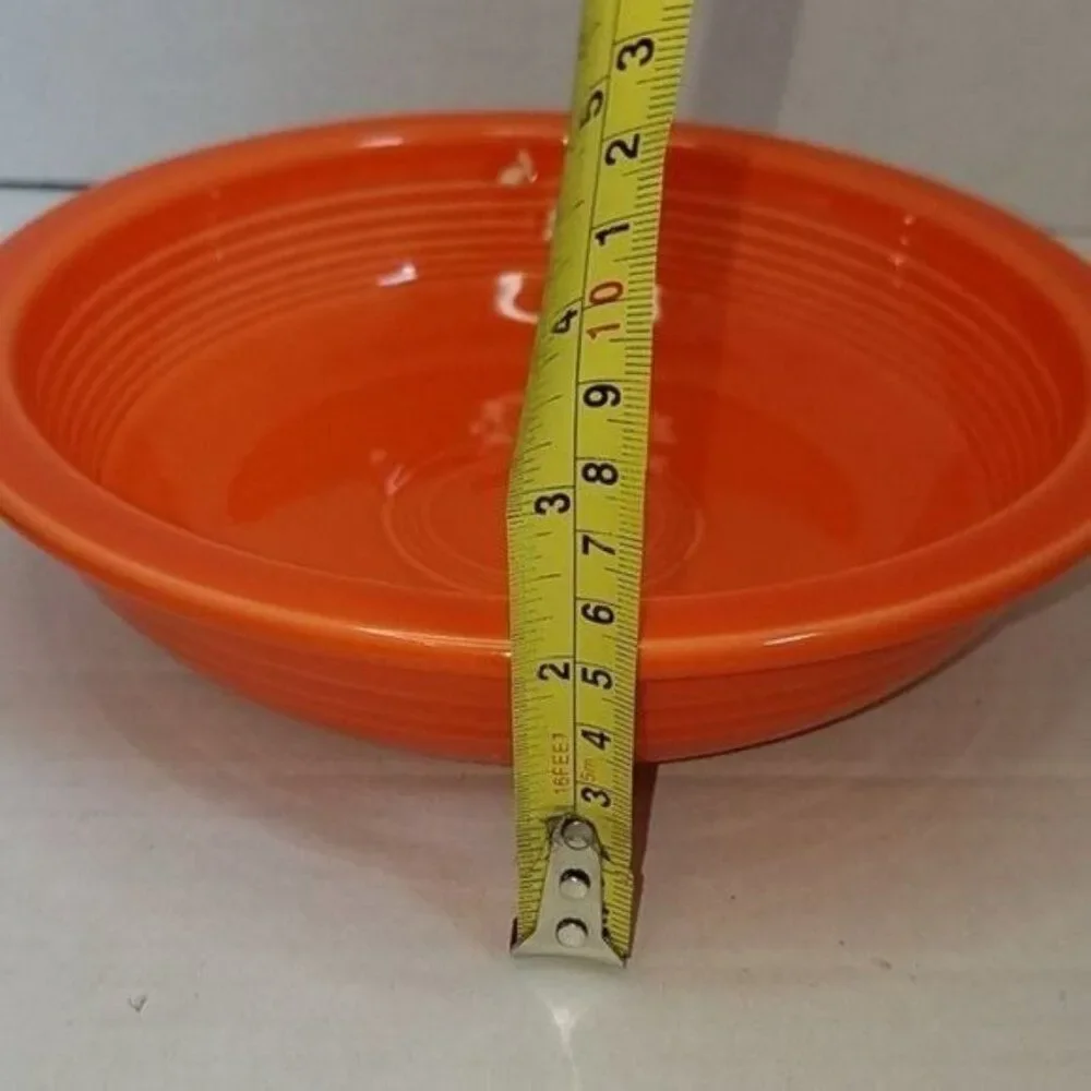 Fiestaware Fiesta Bowl Large CLASSIC RIM Dish Poppy Orange CONTAINER CERAMIC