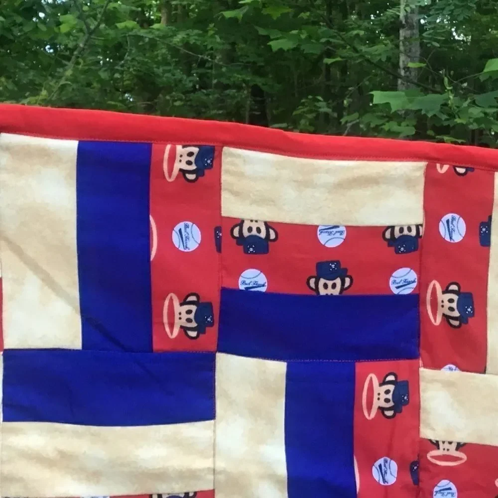 NWT. Hand Crafted Baseball Monkeys Quilt!