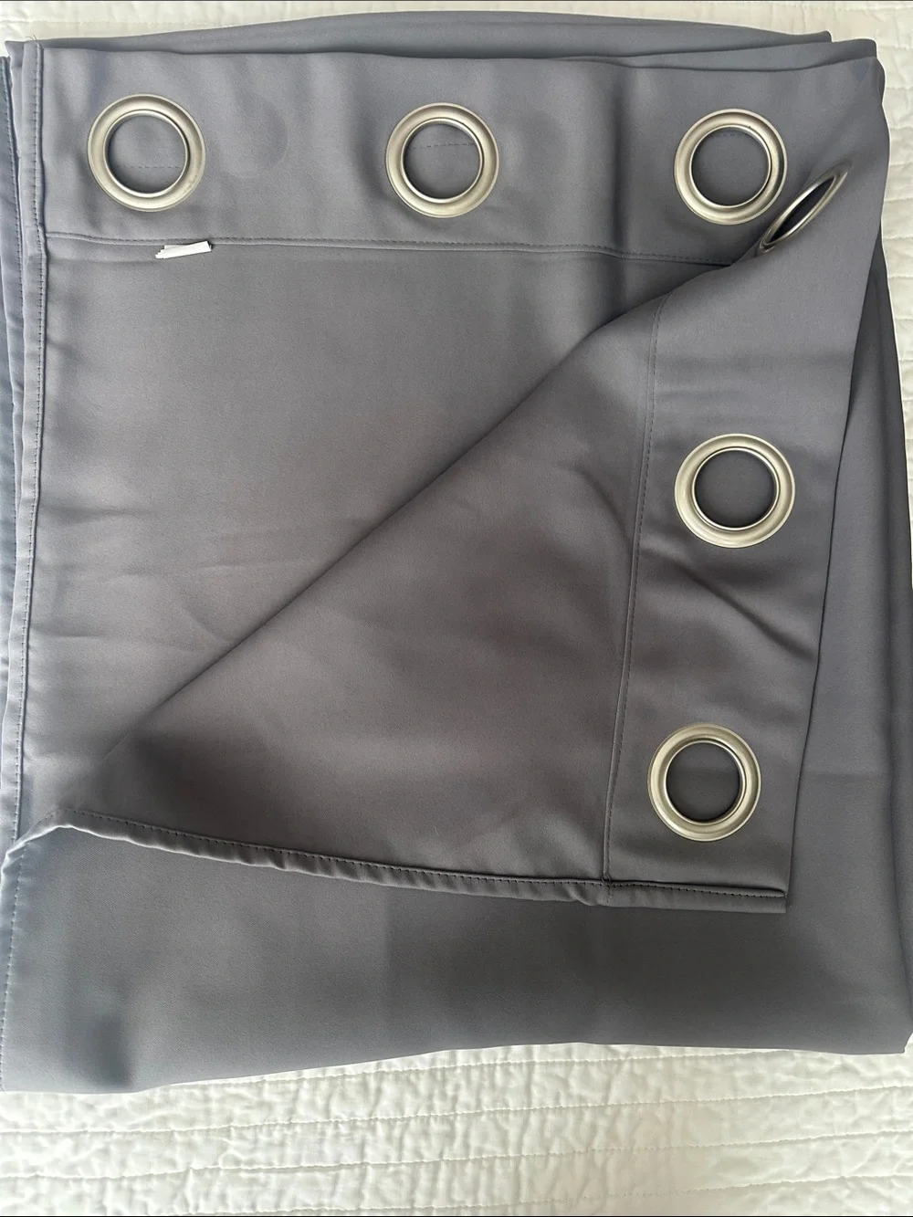 Set of 2 Gray Grommet Top CurtainsW36 x L82