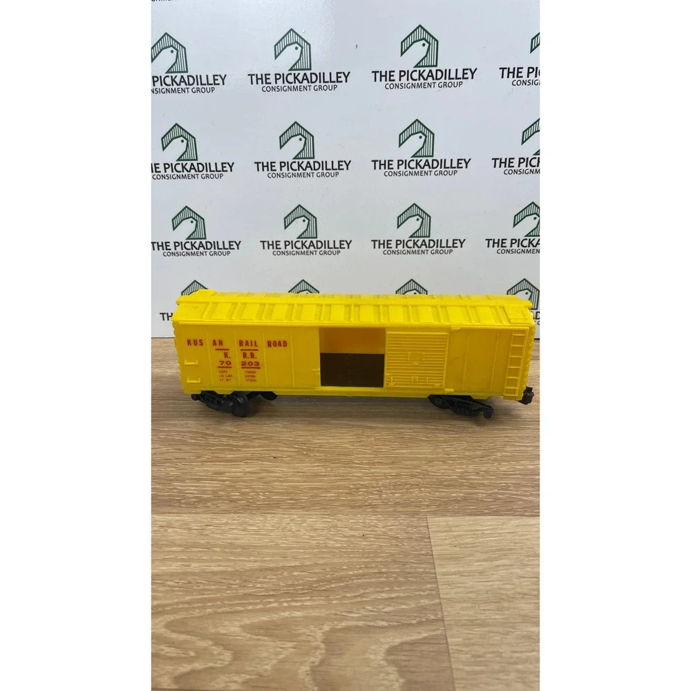 Vintage Kusan Kannon Ball O Gauge Model Train Set Locomotive Caboose Boxcar 4pc