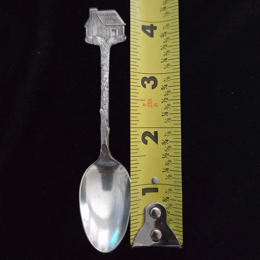 VTG Towle's Log Cabin Syrup Advertising Souvenir Spoon Silver Plated