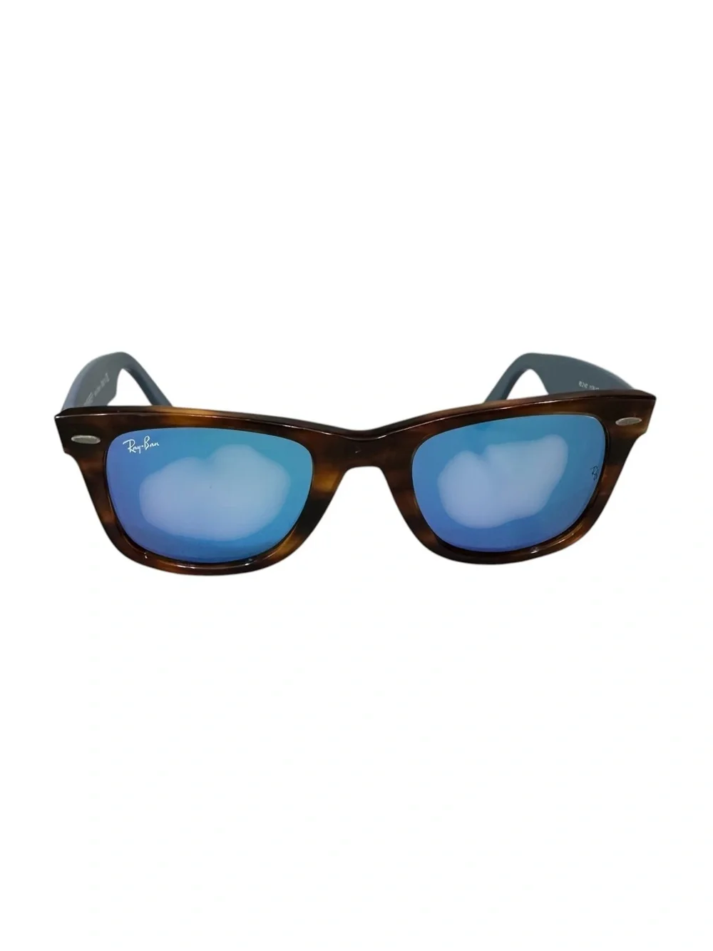 Ray-Ban RB2140 1176/17 Original Wayfarer Blue Mirrored Lens - Brown and Blue